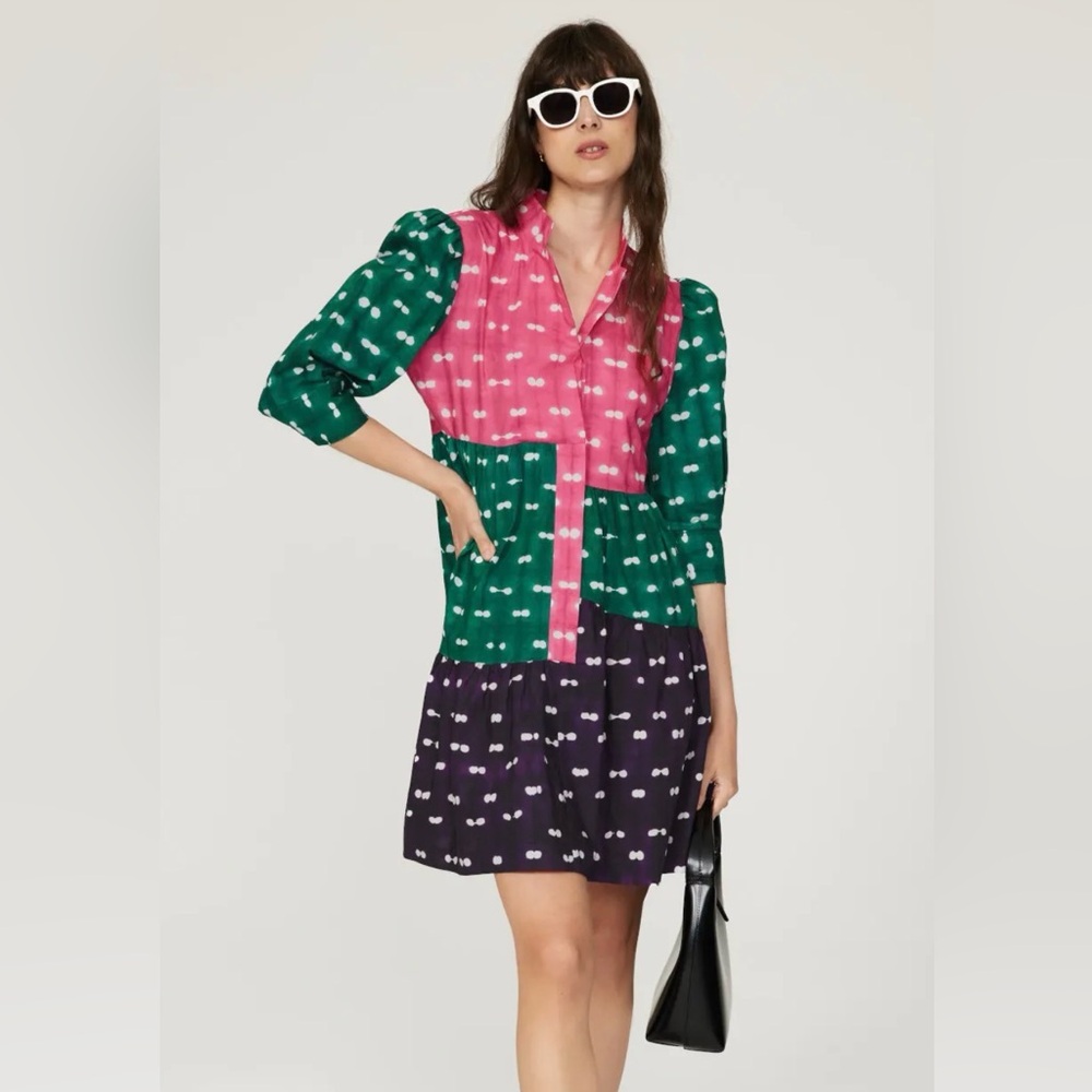 Busayo Short Polka Dot Shirt Dress Size 10